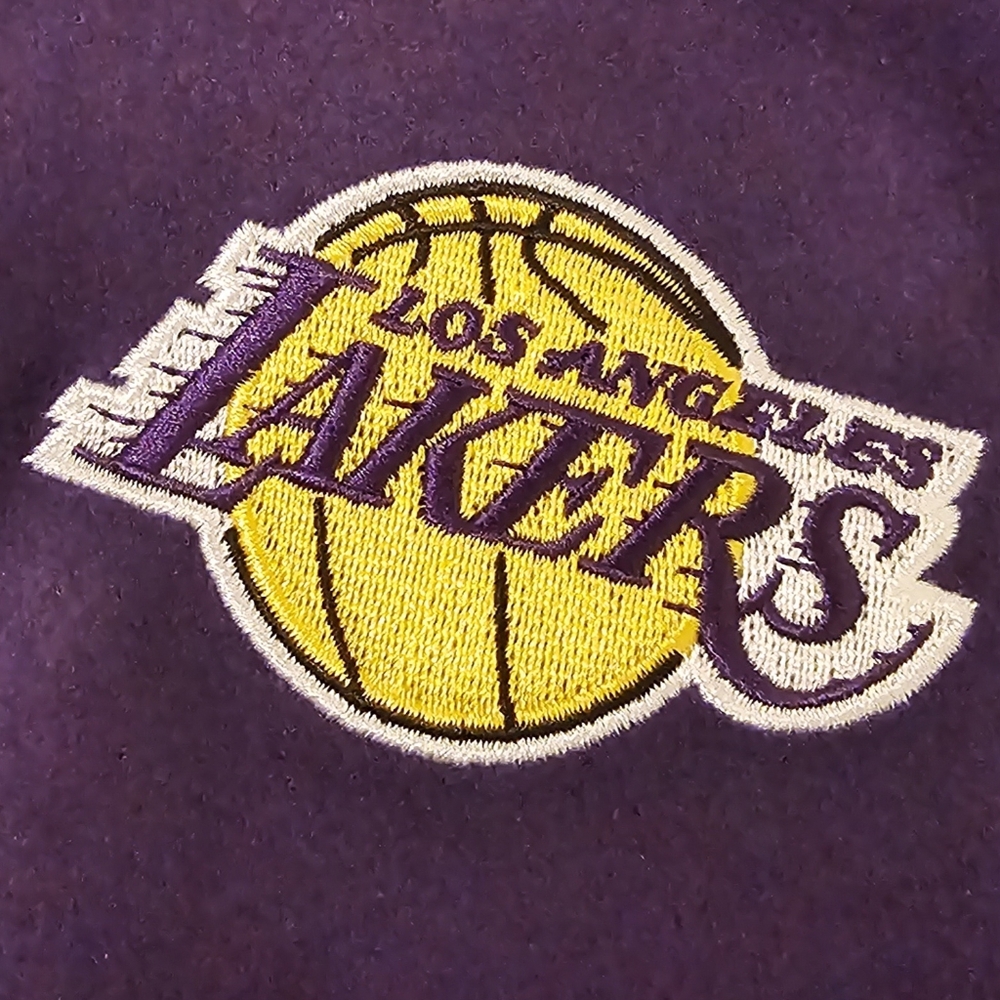NWT New Era Collared Los Angeles Lakers Varsity Jacket - Picture 6 of 8